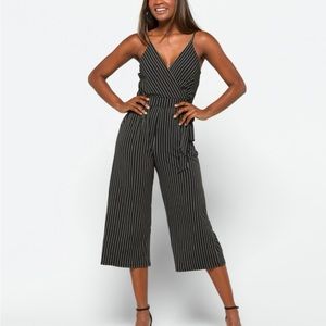 Knit crop jumpsuit